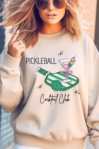 Pickleball Cocktail Club Graphic Sweatshirt - 1985 the VAULT Boutique