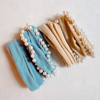 Pearl Embellished Hair Tie Set of 4 - 1985 the VAULT Boutique