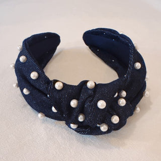 Pearls And Jeans Knotted Headband - 1985 the VAULT Boutique