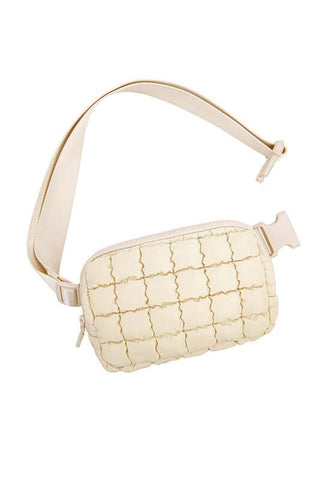 Evyn Quilted Puffer Sling Belt Bum Bag - 1985 the VAULT Boutique