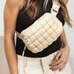 Evyn Quilted Puffer Sling Belt Bum Bag - 1985 the VAULT Boutique
