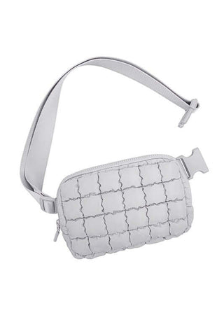 Evyn Quilted Puffer Sling Belt Bum Bag - 1985 the VAULT Boutique