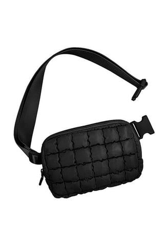 Evyn Quilted Puffer Sling Belt Bum Bag - 1985 the VAULT Boutique