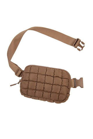 Evyn Quilted Puffer Sling Belt Bum Bag - 1985 the VAULT Boutique