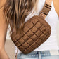Evyn Quilted Puffer Sling Belt Bum Bag - 1985 the VAULT Boutique