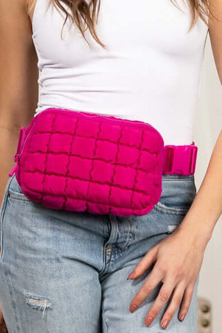 Evyn Quilted Puffer Sling Belt Bum Bag - 1985 the VAULT Boutique