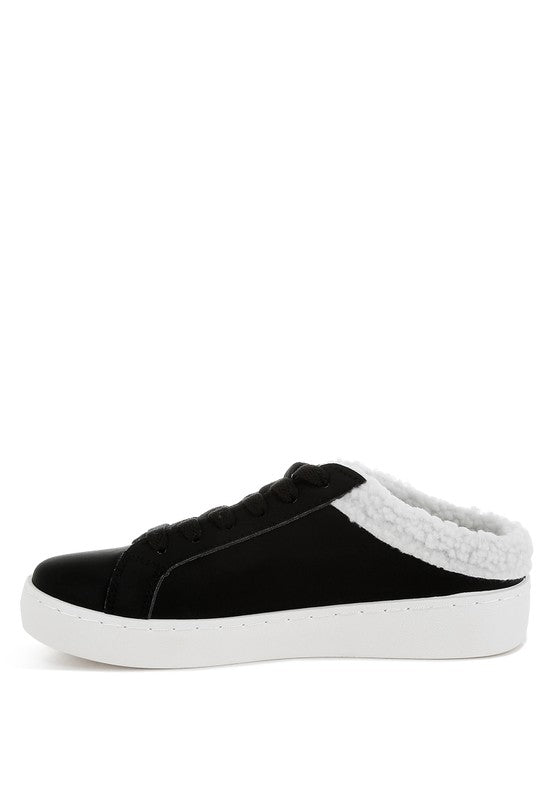 Moxie Fur Collar Slip On Sneakers - 1985 the VAULT Boutique