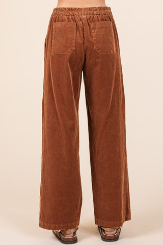 Mittoshop Corduroy Back Elastic Waist Pants - 1985 the VAULT Boutique