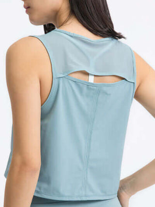 Millennia Round Neck Cropped Active Tank - 1985 the VAULT Boutique