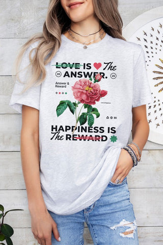 Love is The Answer Valentine's Graphic Tee - 1985 the VAULT Boutique