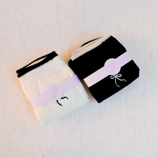 Simply Bow Socks Set Of 2 - 1985 the VAULT Boutique