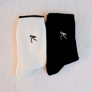 Simply Bow Socks Set Of 2 - 1985 the VAULT Boutique