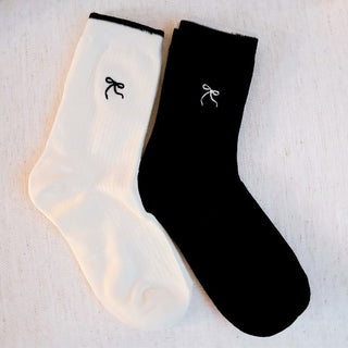 Simply Bow Socks Set Of 2 - 1985 the VAULT Boutique