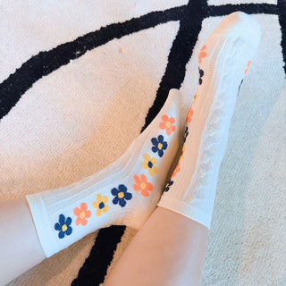 Side Garden Flower Socks Set Of 3 - 1985 the VAULT Boutique