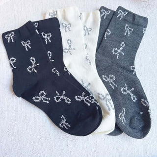 Lovely Bows Around Socks Set Of 3 - 1985 the VAULT Boutique