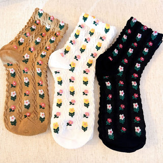 Adorable Mini Flower Socks Set Of 3 - 1985 the VAULT Boutique