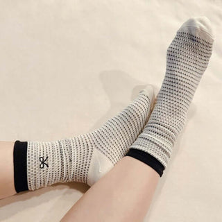 A Bow Over Stripes Socks Set Of 2 - 1985 the VAULT Boutique