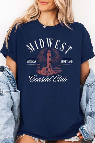 Midwest Coastal Club Graphic Heavy Cotton Tee - 1985 the VAULT Boutique