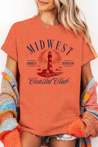 Midwest Coastal Club Graphic Heavy Cotton Tee - 1985 the VAULT Boutique