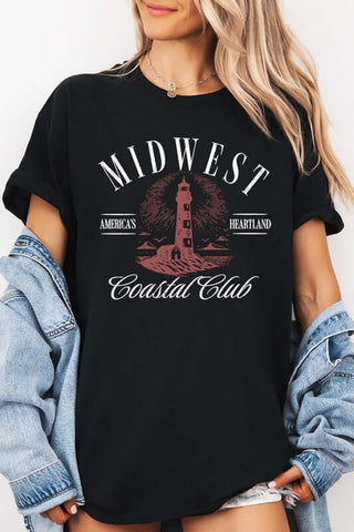 Midwest Coastal Club Graphic Heavy Cotton Tee - 1985 the VAULT Boutique