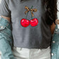 Cute Leopard Bow Cherry Graphic Tee - 1985 the VAULT Boutique