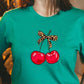 Cute Leopard Bow Cherry Graphic Tee - 1985 the VAULT Boutique