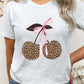 Leopard Cherry Bow Graphic Tee - 1985 the VAULT Boutique