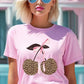 Leopard Cherry Bow Graphic Tee - 1985 the VAULT Boutique
