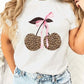 Leopard Cherry Bow Graphic Tee - 1985 the VAULT Boutique