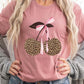 Leopard Cherry Bow Graphic Tee - 1985 the VAULT Boutique
