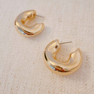 Abstract Edgy Hoop Earrings - 1985 the VAULT Boutique