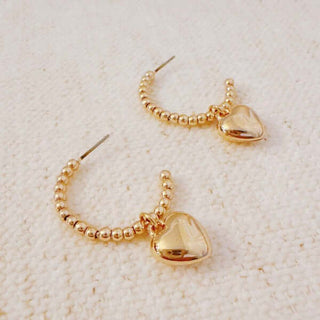 CiCi Dangle Heart Hoop Earrings - 1985 the VAULT Boutique