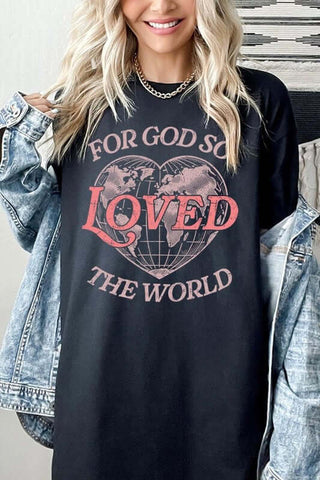 For God So Loved the World Graphic Heavy Cotton Tee - 1985 the VAULT Boutique