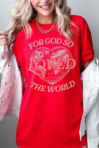 For God So Loved the World Graphic Heavy Cotton Tee - 1985 the VAULT Boutique