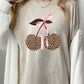 Leopard Cherry Bow Graphic Heavy Cotton Tee - 1985 the VAULT Boutique