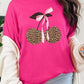Leopard Cherry Bow Graphic Heavy Cotton Tee - 1985 the VAULT Boutique