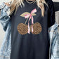 Leopard Cherry Bow Graphic Heavy Cotton Tee - 1985 the VAULT Boutique
