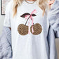 Leopard Cherry Bow Graphic Heavy Cotton Tee - 1985 the VAULT Boutique