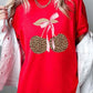 Leopard Cherry Bow Graphic Heavy Cotton Tee - 1985 the VAULT Boutique