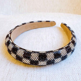 Checkered Glam Headband - 1985 the VAULT Boutique