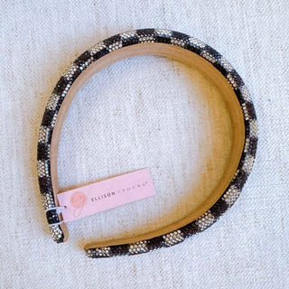 Checkered Glam Headband - 1985 the VAULT Boutique