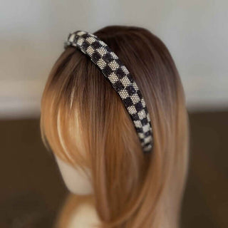 Checkered Glam Headband - 1985 the VAULT Boutique