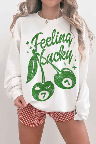 FEELIN LUCKY ST PATRICKS GRAPHIC SWEATSHIRT - 1985 the VAULT Boutique