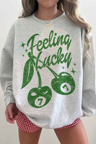 FEELIN LUCKY ST PATRICKS GRAPHIC SWEATSHIRT - 1985 the VAULT Boutique