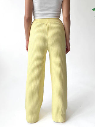 Ribbed Wide Leg Sweater Pants - 1985 the VAULT Boutique