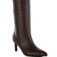 Mentha Woven Faux Leather Boots - 1985 the VAULT Boutique