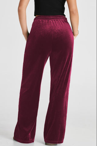 Drawstring Waist Wide Leg Active Pants - 1985 the VAULT Boutique