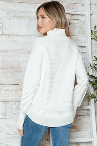 Half Zip Long Sleeve Knit Top - 1985 the VAULT Boutique