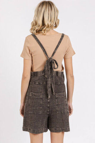 Mittoshop Textured Knotted Wide Strap Overalls - 1985 the VAULT Boutique