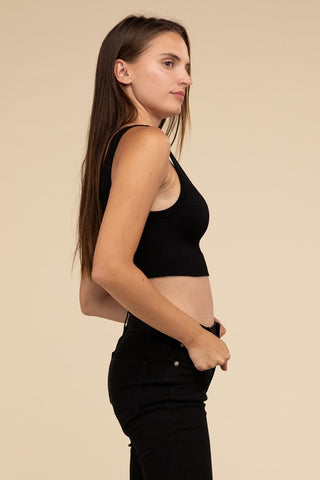 Ribbed Seamless Crop Top - 1985 the VAULT Boutique